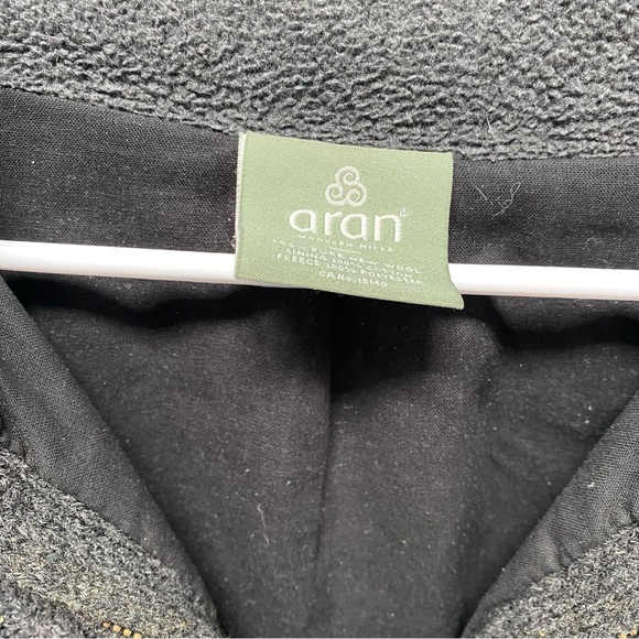 Aran Crafts Ireland 100% Pure New Wool Sweater Gray Full Zip Size S - Picture 5 of 5